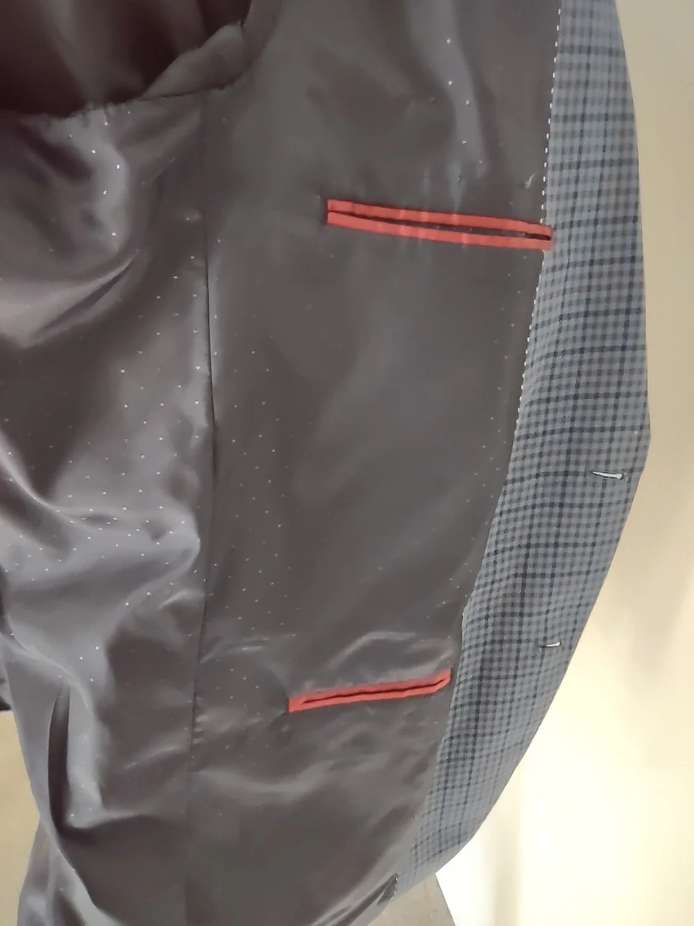 Tommy Hilfiger Blue and Red Windowpane Sport Coat